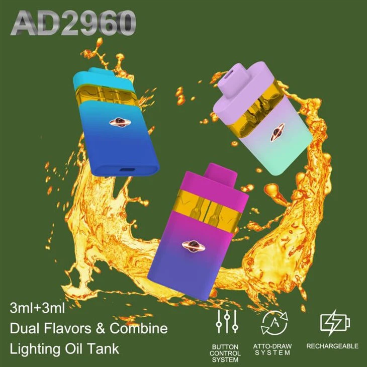 Dual Flavors & Tanks 420 Disposable Vape Pen 2+2ml | 3+3ml Cater To Different Extraction Oil | Dual Chambers | AD2960D ｜ AD2940D